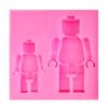 Molde de Silicona para Bloques de Construcción de Robot Molde para Decoración de Pasteles de Fondant Chocolate Herramientas de Horneado