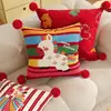 Cojín Decorativo de Año Nuevo de Dibujos Animados para Sala de Estar, Cojín para Respaldo de Sofá, Decoración Roja del Año del Caballo para el Hogar, Cojín Festivo para Cabecera de Dormitorio