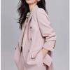 Blazer Holgado Casual Petite de Fabricante al por Mayor en Stock para Mujer, Nuevo Estilo Primavera y Otoño, Elegante Chaqueta de Traje Rosa