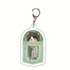 Attack on Titan Anime Eren Mikasa Armin Mercadoria Versão Q Criativa Alto Valor Chaveiro de Acrílico Mochila