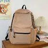 Mochila Escolar Simples de Cor Sólida para Meninas Estudantes Universitárias Mochila Pequena Fashion para Lazer Viagem Estudantes do Ensino Médio Mochila de Grande Capacidade