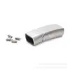 Agujero para Tornillo Cierre Magnético Acero Inoxidable Cierre Plano Magnético Apertura Lateral Pulsera Conector de Cordón de Cuero Accesorios para Joyería DIY