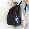 Mochila de gran capacidad de color sólido que combina con todo, mochila para hombre, mochila negra, mochila para estudiante universitaria, mochila para mujer, tamaño de mochila para mujer