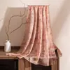 Bufanda de Seda Nueva Colección Primavera-Verano con Protección Solar para Mujer, Bufanda Ligera de Gasa, Bufanda para Vacaciones en la Playa, Chal de Doble Uso para Aire Acondicionado