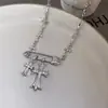 Colar de pérolas fritillary Ji sereia galvanizada a ouro real, corrente de clavícula simples francesa, colar retrô elegante e personalizado