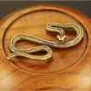 Adorno de Mesa de Té Zodiaco Serpiente Chapado en Cobre Sólido, Figura de Cobra Estilo Antiguo, Pequeña Escultura de Cobre, Mascota de Té de Cobre Hecha a Mano