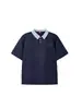 Camiseta Polo Casual de Manga Curta com Gola Polo Xadrez Estilo Universitário Color Block Original do Fabricante Verão Solta Camisa de Meia Manga para Casal