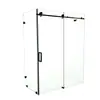 Ducha Minimalista en Forma de L, Puerta Corredera de Cristal para Baño Doméstico, Mampara de Cristal Templado Antiexplosión, Venta al por Mayor para Proyectos Hoteleros