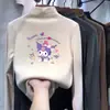Blusa térmica infantil com forro de fleece, gola alta parcial, mangas compridas, outono e inverno, roupa íntima espessa para meninas, camada base fofa