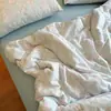 Juego de ropa de cama de cuatro piezas de gasa de doble capa transpirable 100% algodón Clase A, funda de edredón de algodón puro, juego de sábanas de tres piezas, juego de ropa de cama estilo ins