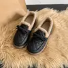 Novidade Outono e Inverno Sapatos Gorro para Mulheres, Sapatos Quentes Slip-On com Forro de Lã, Sapatos Peludos, Sapatos de Algodão Femininos D-612 Salto Baixo