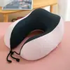 Almohada en Forma de U de Espuma Viscoelástica Camelback, Almohada para Cuello de Seda Helada, Almohada para Siesta en Oficina con Detección de Frío, Almohada para Cuello de Viaje en Avión al por Mayor