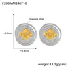 Omega Acero Inoxidable Chapado en Oro Verdadero de 18K Pendientes Dorados Geométricos Clavos para Orejas Exagerados Modernos Joyería para Orejas de Acero de Titanio