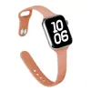 Pulseira de Silicone para Relógio Compatível com Apple iWatch Fivela Invertida S11 Cintura Fina Clássico S10 Modelo Fino 987 Cor Sólida