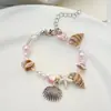 Pulsera Retro Morada de Perlas de Imitación Francesa para Niñas, Pulsera de Cristal de Diseño de Nicho Ins de Alta Gama, Joyería para Mejores Amigas