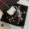 Caja de Regalo Negra Lazo Grande Caja de Empaque para Bufanda Caja de Regalo Rectangular Creativa Caja de Tapa Cielo y Tierra Caja para Camisa