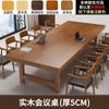 Mesa de Conferência Loft em Madeira Maciça Bancada Mesa de Computador Mesa de Combinação para Negociação Mesa de Escritório Simples Moderna Longa