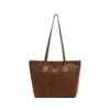 Bolso Cubo de Moda Transfronterizo de Gama Alta Versátil para Mujer Bolso Tote Simple de Gran Capacidad Bolso de Hombro Retro para el Trabajo