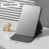 Espejo de Escritorio para Dormitorio Espejo de Maquillaje Plegable Portátil Espejo de Mano Tocador Espejo Pequeño Espejo Mini de Cuero PU