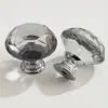 Manija de cristal plana para taladro, para muebles, puerta de armario, cajón, gabinete, aleación de aluminio, un solo agujero, herraje, manija, venta al por mayor para comercio exterior