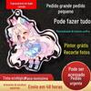 Chaveiro de acrílico transparente personalizado com animação de desenho animado periférico de dupla camada com formato especial e pingente para presente