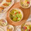 Juego de Vajilla de Cerámica con Forma de Flor, Juego de Platos, Plato de Mesa para el Hogar, Palillos, Cuchara, Plato Hondo, Juego de Vajilla de Cerámica Esmaltada