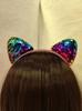 Headwear infantil quente transfronteiriço Headband Lantejoulas Orelhas de gato Festa de Natal Personalização de cores direto da fábrica