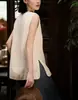 Conjunto "Aguas Blancas"~ Top sin mangas de cuello redondo, holgado, adelgazante / Pantalones casuales para mujer en verano, perezoso, relajado, cómodo