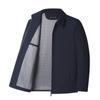 Chaqueta Casual de Negocios para Hombre de Otoño con Solapa y Cremallera, Cómoda y Versátil Chaqueta de Color Sólido para Papás de Mediana Edad y Mayores
