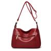 DENK Bolso de Mujer de Piel Genuina Transfronterizo Nuevo Bolso de Hombro Cruzado Casual de Moda Sentido Avanzado Capa Superior Piel de Vaca Bolso Suave Bolso de Madre