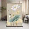 Divisória de parede dobrável estilo chinês para quartos de hotel, hall de entrada, sala de estar, apartamentos pequenos, simples e fácil de usar para decoração de casa