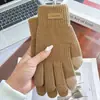 Nuevos Guantes de Punto de Color Sólido Estilo Coreano Ins Sin Dedos para Pantalla Táctil Guantes de Lana Cálidos de Otoño e Invierno para Mujer