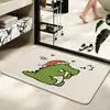 Tapetes de Piso de Lino Dibujados, Tapetes de Piso para Baño, Absorbentes, Antideslizantes, Resistentes a la Suciedad y de Fácil Cuidado para Puerta de Baño del Hogar, Venta al por Mayor