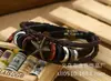 Pulseras de Cuero Tejido Hechas a Mano, Ajustables, Estilo Coreano, Simples y Creativas, Varios Estilos, Accesorios Populares de Venta Caliente en Zonas Turísticas