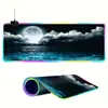 Hermoso Cielo Estrellado LED Ampliado y Engrosado Alfombrilla de Ratón Luminosa RGB Pad de Escritorio Popular Transfronterizo Teclado de Gaming E-Sports Pad