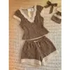 Pijama Retro Estilo Coreano con Estampado de Leopardo y Tirantes Finos para Mujer 2026 Verano Nuevo Talla Grande Pantalones Cortos Sueltos Conjunto para el Hogar