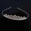Moda Coreana Accesorios para el Cabello de Princesa Corona Simple Aro para el Cabello de Cumpleaños Tocado Aleación Pedrería Corona Pequeña para Niños