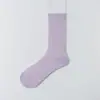 Meias slouch brancas para mulheres, estilo fino de verão, feitas de seda de amoreira, cano longo, meias leves de primavera, adequadas para combinar com sapatos de couro JK no verão