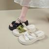 Pantuflas de Plataforma Gruesa de Estilo Chino Nuevo para Verano para Mujer, Sandalias y Pantuflas de Moda de Celebridad de Internet, Zapatos de Playa Antideslizantes