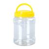 Venta al por mayor de fábrica botella de miel de 1 litro botella de rosca botella de gran capacidad de gran diámetro almacenamiento portátil cubo de plástico botella de plástico