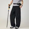 Calças Casuais Resistentes à Água para Homens para Uso Externo, Temporada de Primavera, Corte Amplo, Calças Cargo Paraquedista com Bolsos Laterais, Calças Esportivas Funcionais