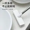 Cepillo para Piso de Baño con Rasqueta de Agua, Mango Largo, Cerdas Duras para Limpiar Esquinas, Se Puede Colgar, Cepillo para Piso de Inodoro