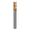 Fresa de Metal Duro Liga de Tungstênio 4 Cortes Ângulo 55 Graus Ferramenta CNC Revestida Fresadora de Topo Plano Quatro Cortes Direto do Fabricante