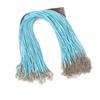 Nuevos accesorios de bricolaje colgantes con hebilla de langosta, collar de cuerda de cera simple, cuerda de cuero negro, collar, cuerda colgante, cuerda al por mayor
