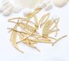 Sección de codo con preservación de color envuelta en oro de 14K, patrón estrellado, tubo S, tubo recto, accesorios de joyería DIY, material para pulsera