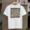Camiseta de Algodón Pesado Fresca de Estilo Nuevo de Verano Tendencia Nacional para Hombre de Manga Corta Holgada Casual Moda Trendy Versátil
