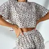 2024Wildberries Transfronterizo Nuevo Pijama de Moda con Estampado de Leopardo Pijama Sexy para Damas Europeas y Americanas