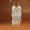 Pendientes de Pavo Real para Minorías Étnicas, Regalos Retro de Plata Miao Estilo Étnico, Accesorios de Pendientes Vintage de Imitación Plata