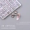 K9 nuevo super flash base puntiaguda imitación circonio tallado 8mm ocho lados color uña rosa taladro de color taladro de forma pila Joyería para uñas 26