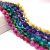 Piedra en Bruto Piedra Ojo de Tigre Corte Diamante Esquina Cadena Larga Semiterminadas Cuentas Sueltas Cuentas Separadas Cuentas Accesorios de Joyería Hechos a Mano Decoración de Pulsera